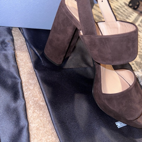 Prada brown suede platforms, size 38/8 US - Picture 9 of 10